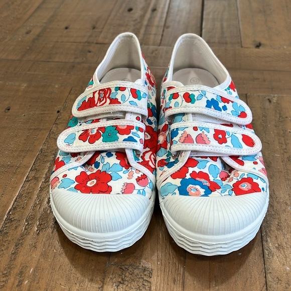 Jacadi baguette red liberty print sneakers - Picture 2 of 9